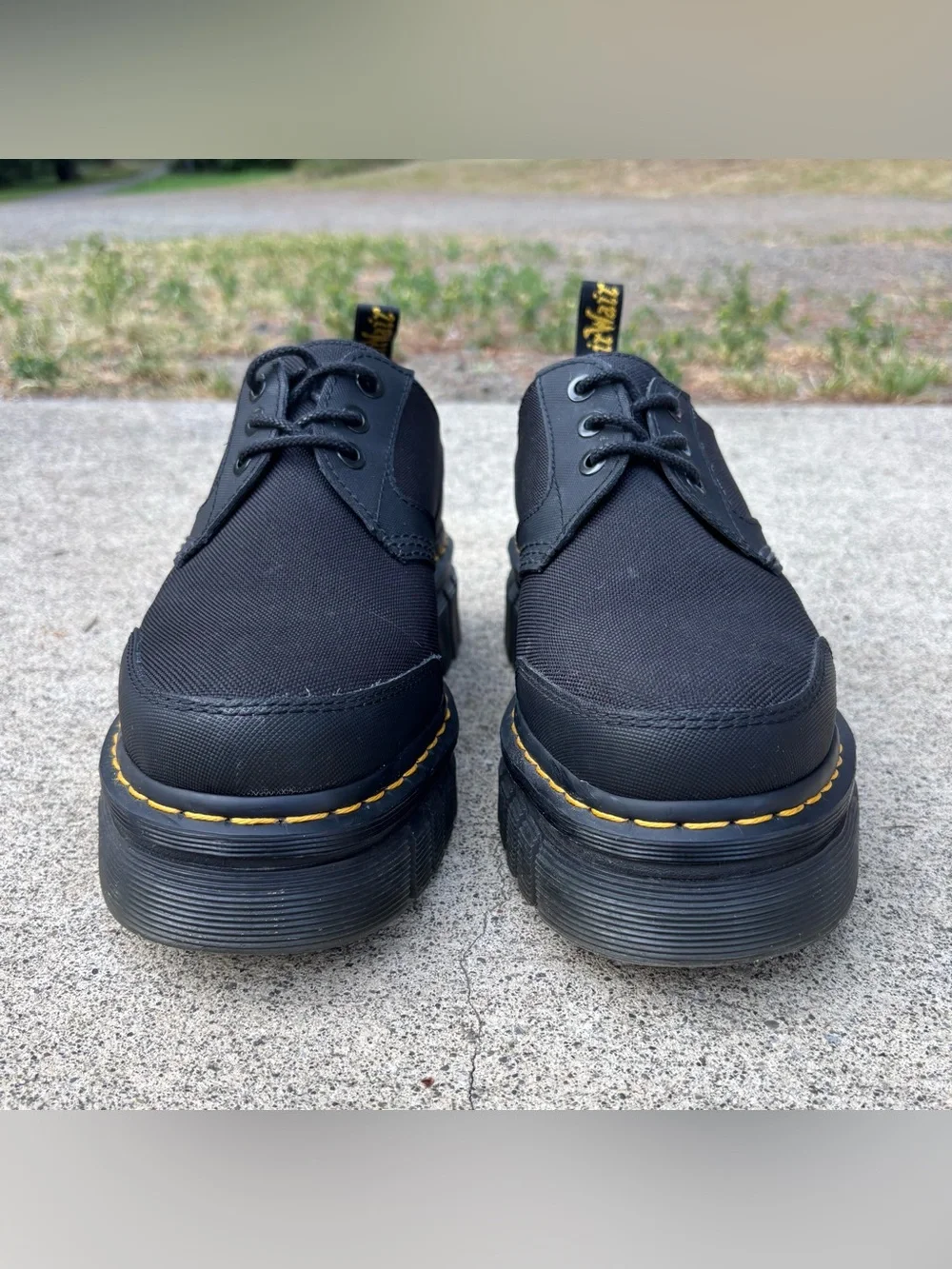 Dr. Martens Audrick 3I Black Platform Oxford Shoes Size 12